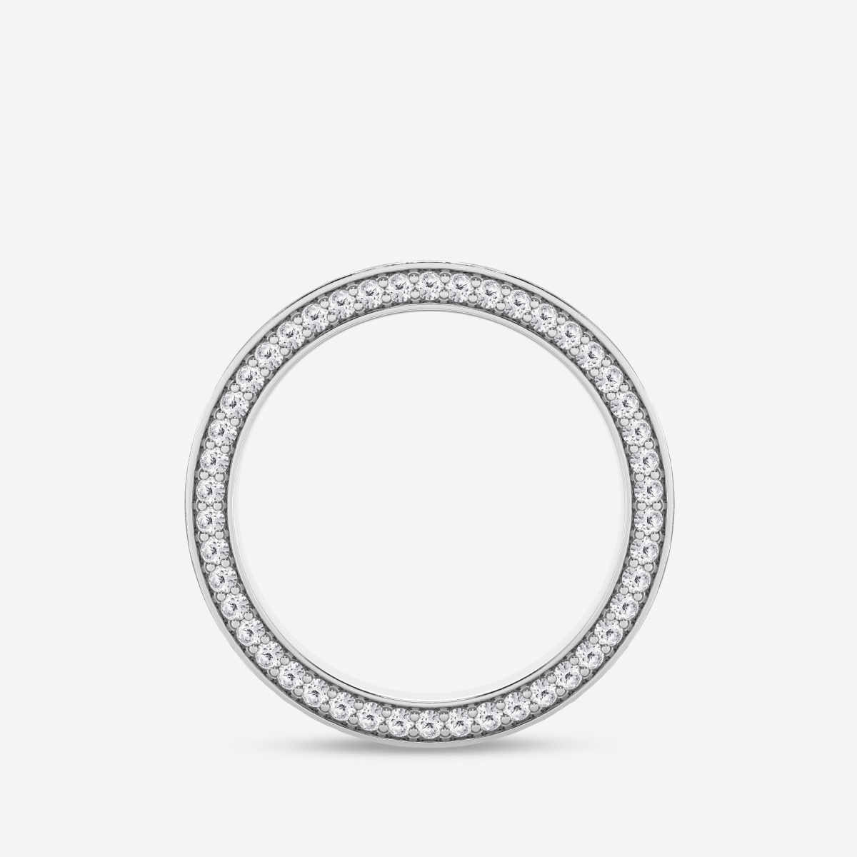 Additional Image 1 for  7/8 ctw Round Lab Grown Diamond 4mm Satin Finish Flat Eternity Band
